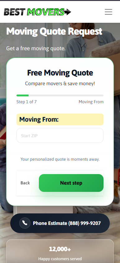 Best Movers website preview