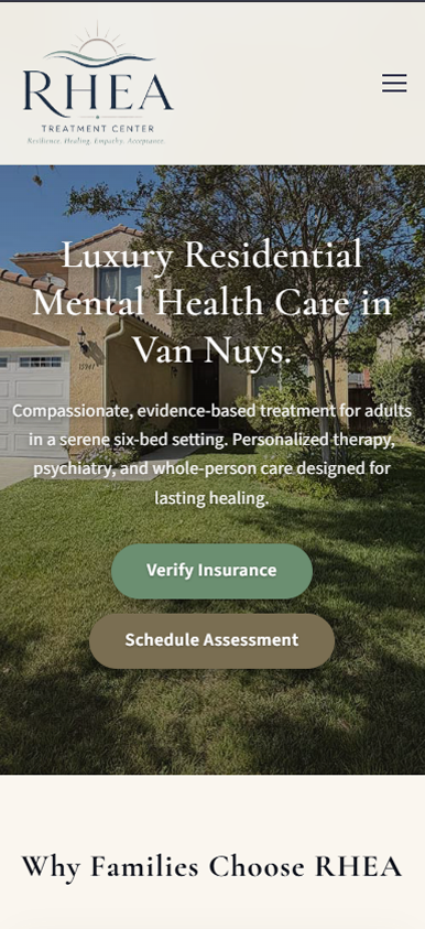 Rhea Treatment Center website preview